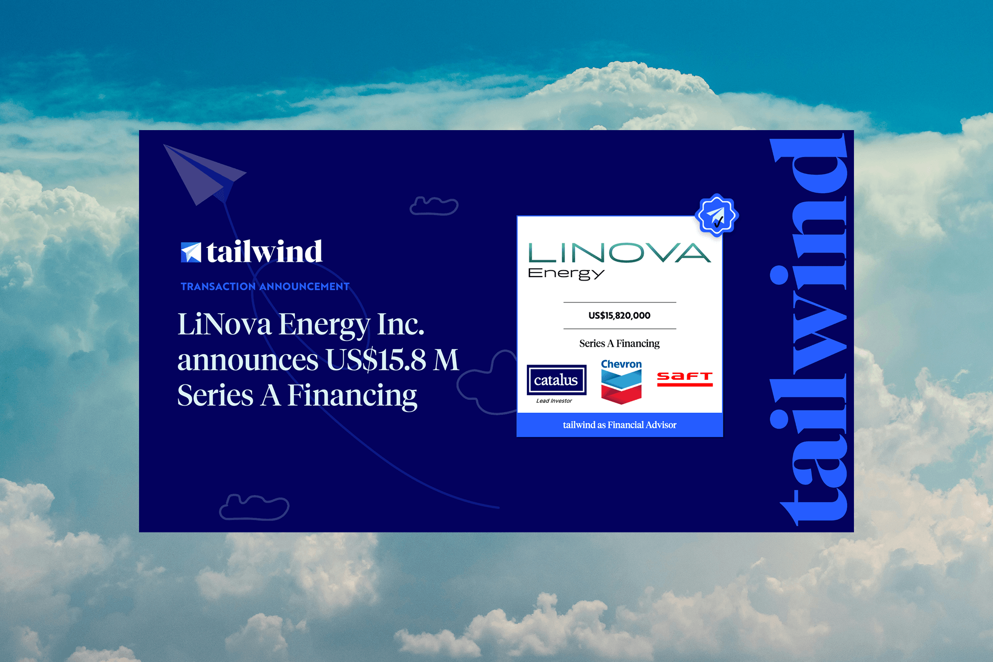 Linova Energy Inc. Announces US$15.8 million Series A Financing